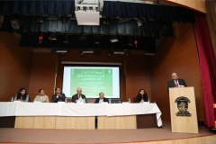 CA Hinesh Doshi (President) giving his opening remarks at Final Round and Valedictory Function. Dignitaries on the dais from L to R: Ms. Mallika Devendra (Prof. in-Charge Moot Court Committee), Smt. Suvarna Keole (Principal – Government Law College) Hon’ble Justice Shri D. S. Naidu, Bombay High Court, Hon’ble Justice Shri M. S. Sonak, Bombay High Court, Shri Y. P. Trivedi, Senior Advocate and CA Nishtha Pandya (Chairperson)
